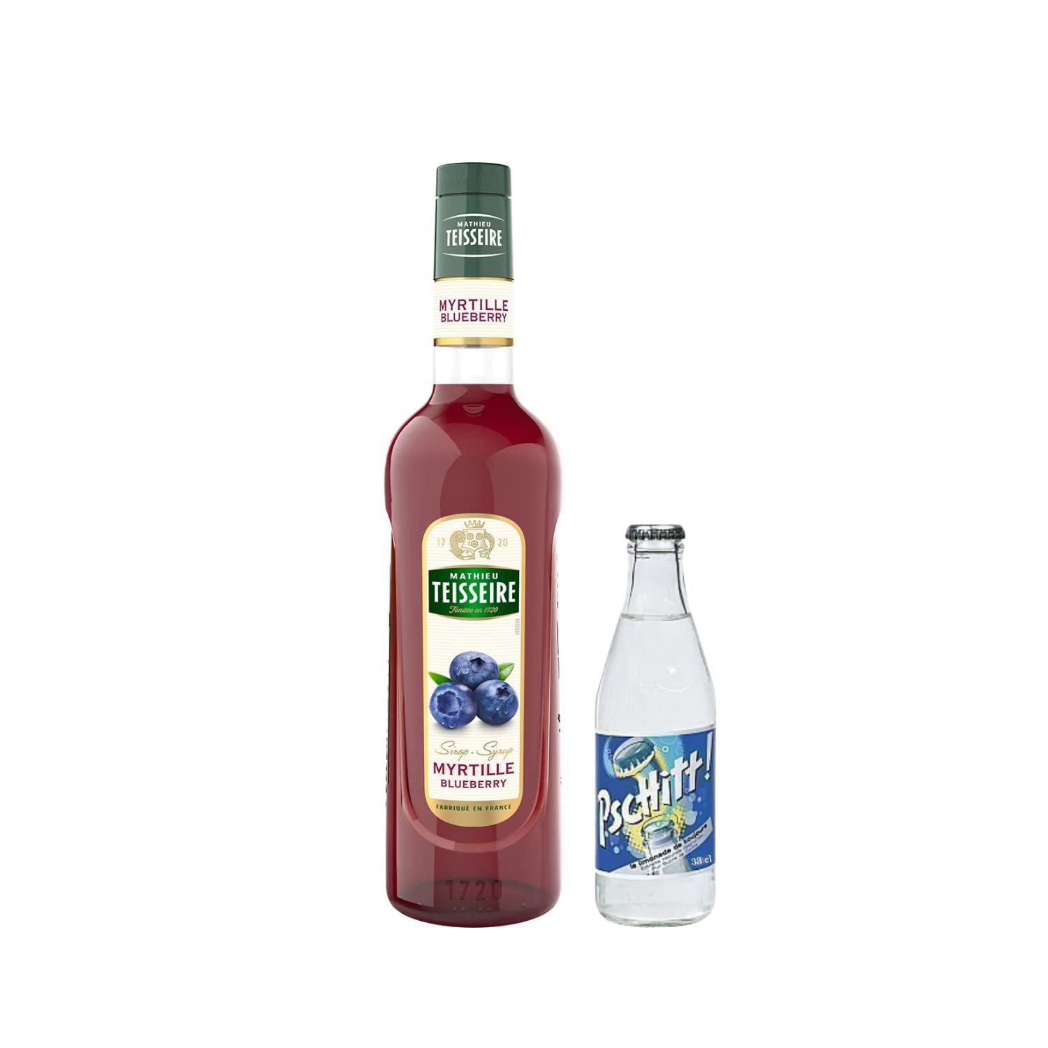 Lot Sciroppi & Limonata:Sciroppi Teisseire - Mirtillo 1L – Limonata Pschitt (24x33cl)