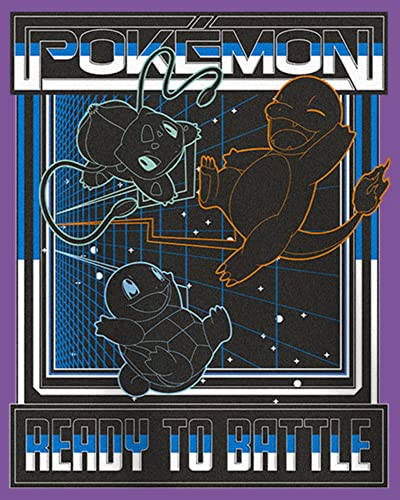 Fifth Sun Pokemon Battle Grid Girls Short Sleeve Tee Shirt2