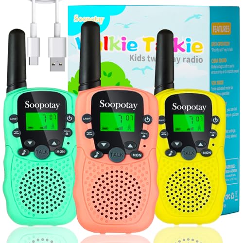 Rechargeable Walkie Talkies for Kids, Back to School Gifts for Girls Boys