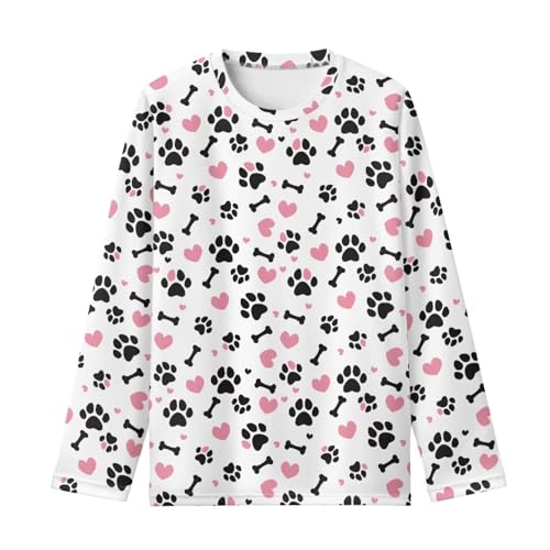Teen Girl Trendy Clothes Casual Long Sleeve Tops Fall Novelty Pullover Shirt Crewneck T Shirt Size 3-16Y