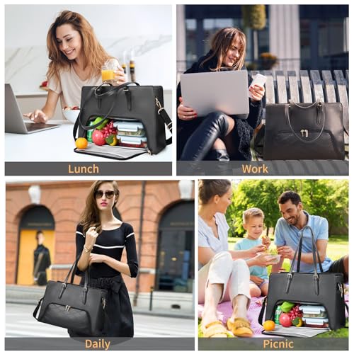 Jetviivid Work Bag with Lunch Compartment for Women, 15.6 Inch Laptop Bag - image 7
