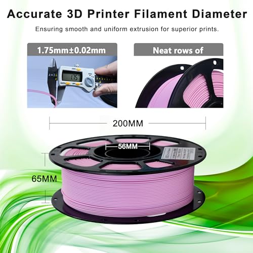 Image of iBOSS Dual Color Matte PLA+ 3D Printer Filament 1.75mm 2 in 1 Coextrusion 1KG Spool (2.2lbs) Multicolor PLA Plus with Smooth Matte 3D Filament Finish for FDM 3D Printers-Pink Purple