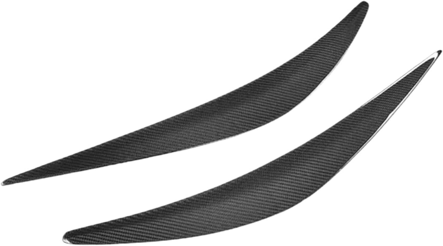 Fit For INFINITI Q50 2014+ Carbon Fiber Eyelid Headlight Trim Gloss Black(Dry Carbon)