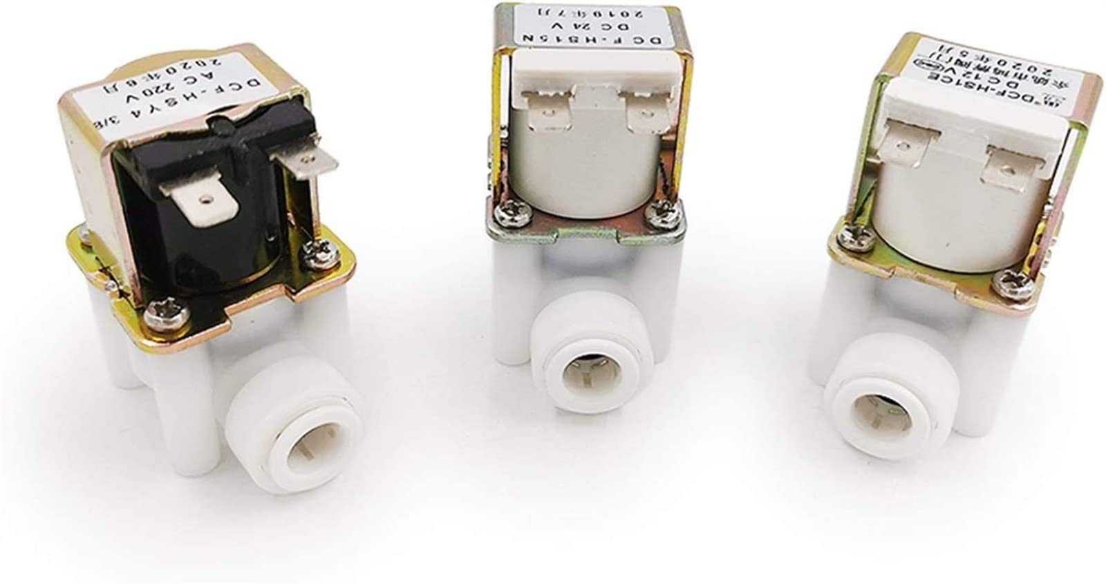 2Pcs 1/4 3/8 Zoll Wasser Magnetventil 12V/24V/220V Normal Geschlossenes Ventil Schlauch Rohr Schnelle Verbindung Umkehrosmose System Nützlich(Dc12v,1/4Inch)