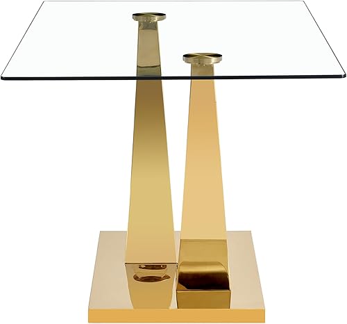 Miniatura 8 de SSLine Moderno juego de mesa de comedor de cristal de 5 piezas para 4 personas, mesa de cocina de 63 pulgadas de largo con 4 sillas de comedor de