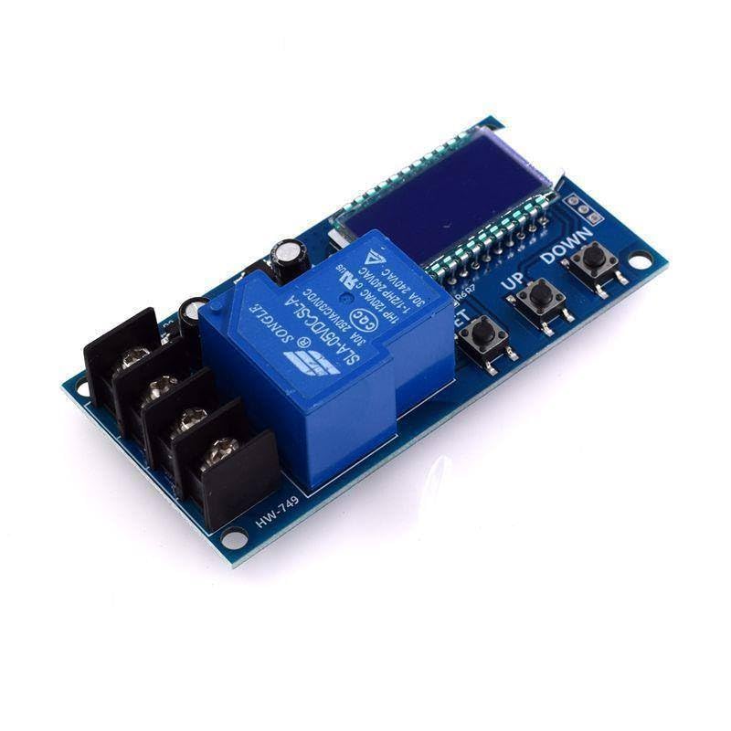 Angled view of the XY-L30A module showing the relay and screw terminals.