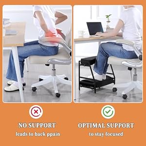 BALAPET Adjustable Double Step Footrest, High-Density Foam with Sturdy Iron Frame Foot Rest Under Desk for Office, Ergonomic Footrest with Washable Cover for Desk Work, Home, Patented Design(Black) — photo 6 of 6