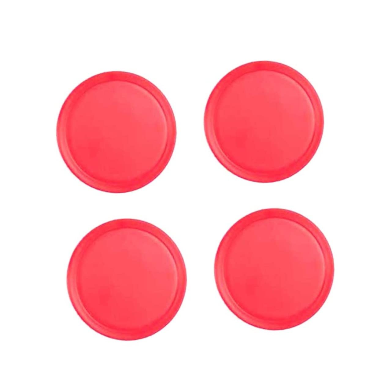 Parliky 4Pcs Air Hockey Pucks Pushers Red Replacement Accessories for Air Hockey Tables for Competitive Matches Ergonomic Design for Comfortable Play