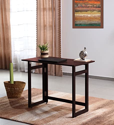 Image of Dawn Riser Teakwood Folding Table-Laptop,Computer,Pc,Writing,Study Foldable Desk for Home&Office-Space Saving Easy Storage,Sleek Design-Dawnriser-Mahogany Finish,Solid Wood DIY Model