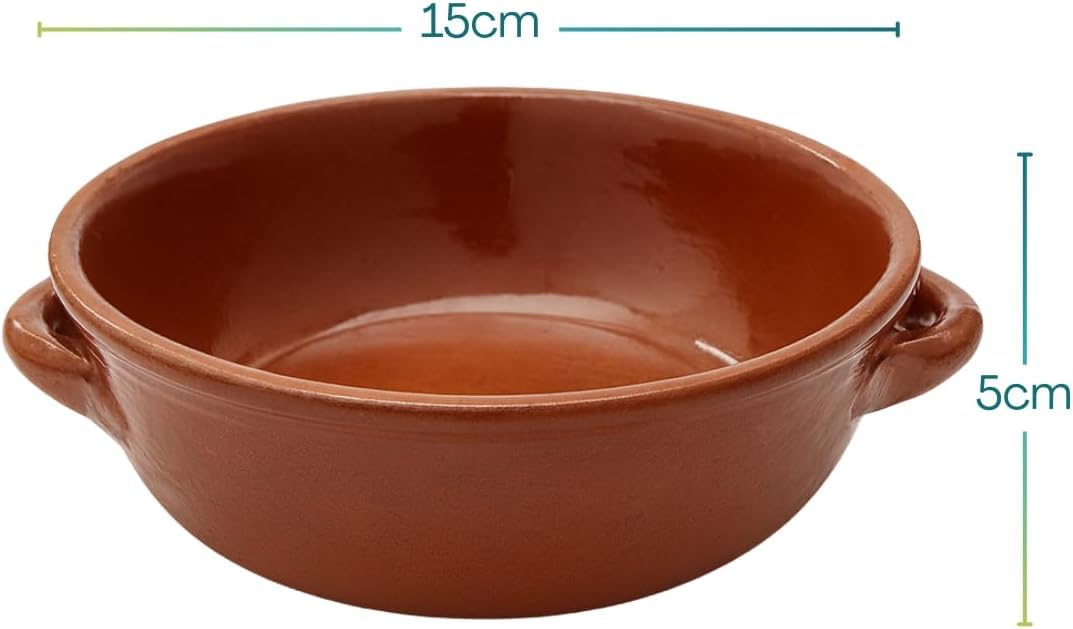 6 Tegamini in terracotta da forno artigianali 15x5cm - Rivivi i sapori Tradizionali - RICETTARIO OMAGGIO riscopri sapori antichi, cucina della nonna tajine da forno monoporzione