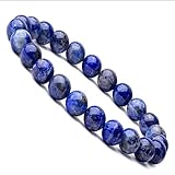 bracelet lapis lazuli argent ★ Dank der dehnbaren Ausführung passt es spielend auf jedes Hand oder Fußgelenk.