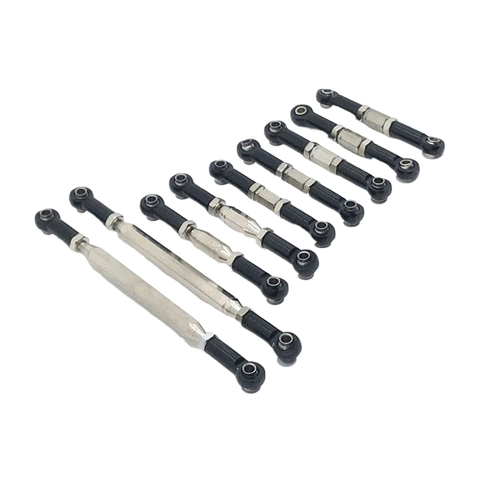 ATORSE 9Pcs Steering Linkage Pull Rod for Wl Toys 12428 Fy-01 1/12 Rc Car Black-image-5