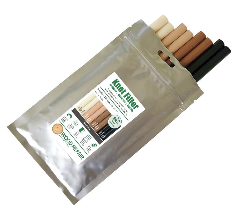 WoodRepair Holzreparatur Astfüller Kompaktbeutel Mix 2 : Buche + Esche + Schwarz + Walnuß