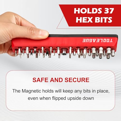 Image of TOOLEAGUE 2Pcs Magnetic Wrench Organizer Set & 1 /4 inch Hex Bit Organizer