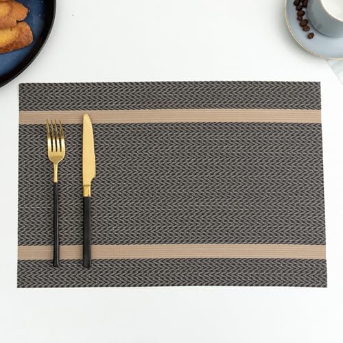 Juego de 2 manteles individuales lavables, 30 x 43 cm, PVC, antideslizantes, resistentes al calor, manteles individuales, manteles individuales, resistentes al tacto, para cocina, restaurante, hogar,