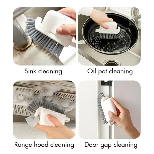 Image of Hard Bristle Crevice Cleaning Brush,3 in 1 Cup Lid Cleaning Brush,Keyboard Brush,Crevice Cleaning Brushes for Household use,Window Track Cleaning Tools,Use Bathroom,Kitchen, Sink, Sliding Door