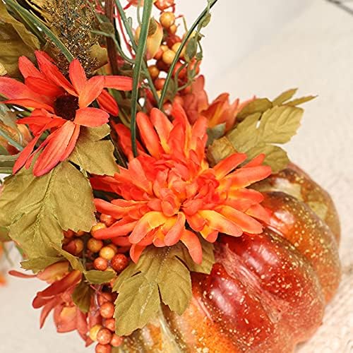 CPYGMXI Halloween Artificial Pumpkin Potted Plants, Giant Simulation Pumpkin Fake Flowers Bonsai Decorations for Home Halloween Party Decor