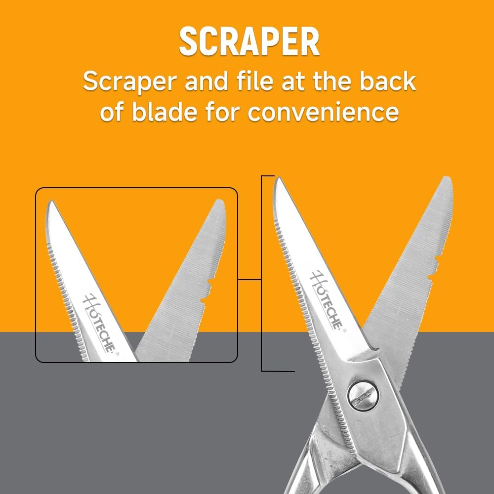 Hoteche 2-in-1 Kevlar Scissors, 5.5" High Carbon Steel Electricians Scissors for Fiber Optic Cable Cutting, Heavy-Duty Precision Cutter for Aramid, Composite & Industrial Materials - Image 5