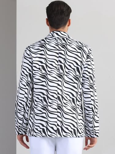 Lars Amadeus Animal Printed Blazer for Men's Festival Peak Lapel Double-Breasted Sport Coat Festival Suit Jacket3