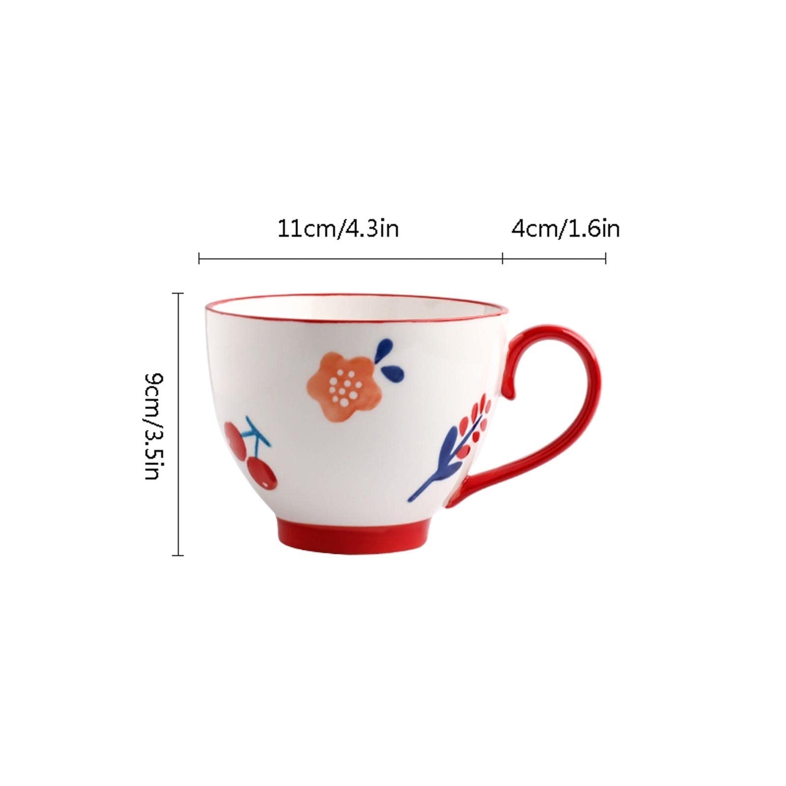 Bicchiere in Ceramica Bicchiere, Ragazza Carina Tazza da caffè di Grande capacità, Tazza, Tazze di Cioccolata Calda, Tazza da tè al Mattino (A 450ml)