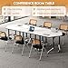 robwibw 6 Pack Folding Conference Table On Wheels, 4FT Office Conference Room Tables Modular Meeting Table Trapezoid Conference Training Table for Office Classroom Meeting (6PACK)