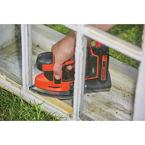 BLACK+DECKER 20V MAX* Mouse Sander, Tool Only (BDCMS20B) - image 8