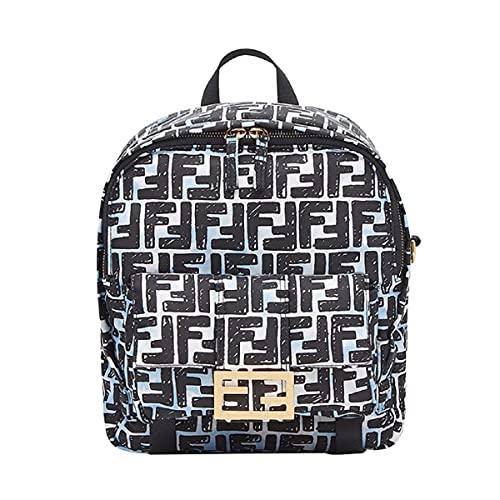 Fendi FF 1974 Print Baguette Blue Nylon Backpack Bag 8BZ048 Fendi FF 1974 Print Baguette Blue Nylon Backpack Bag 8BZ048