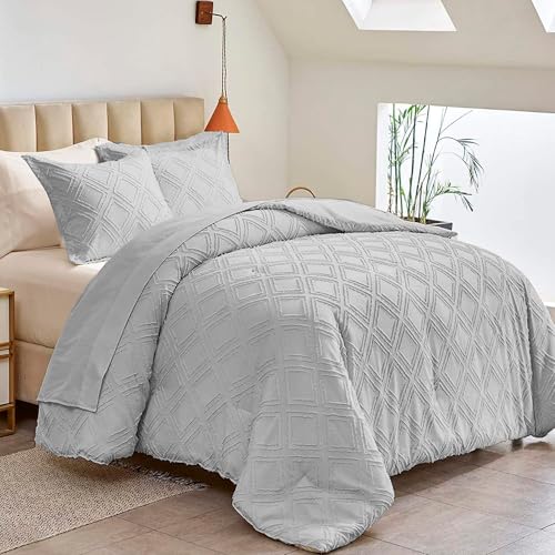 Lista de Duvet matrimonial comprados en linea. 46 Bluelander Juego de Funda Duvet para Edredon Matrimonial (190*230 cm), Cubierta de Edredón con Cierre de Botones, 2 Fundas de Almohada (47*77 cm), Ultra Suave Microfibra (Gris,...