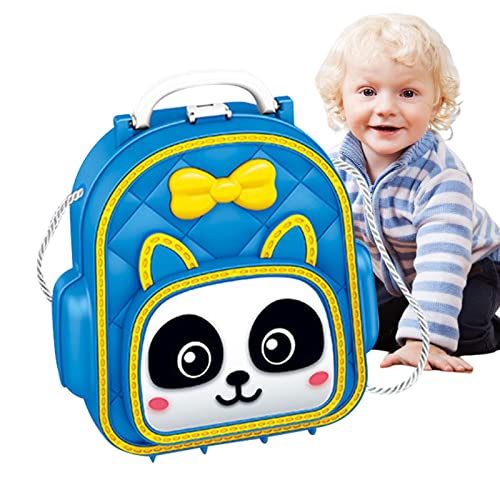 Jogar Cozinha | Conjunto de acessórios de pratos de brincadeira para crianças co mochila tiracolo |