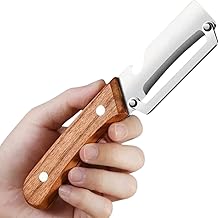 New Multi-Functional Stainless Steel Vegetable Peeler with Wooden Handle & Bottle Opener, Single Blade Fruit and Vegetable Peeler Tool for Kitchen, Durable Manual Peeler – 1 Pc