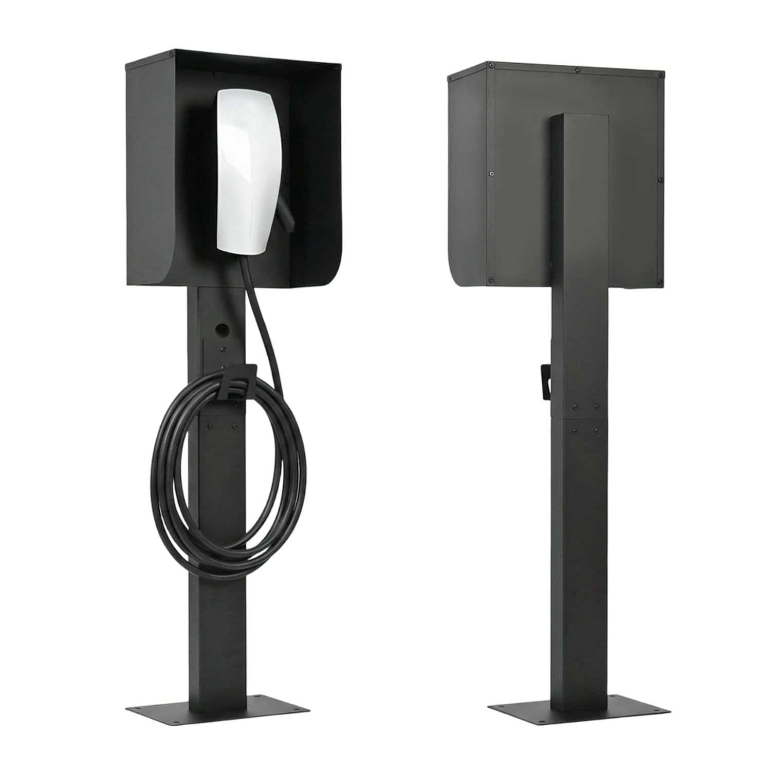 Photo 1 of lukar EV Charger Pedestal,EV Charger Stand with Roof and Side Protection