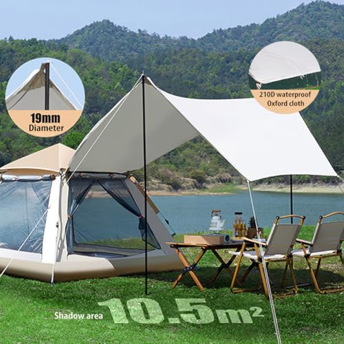 Carpa familiar camping con toldo 10m2 ventilación 4 lados miniatura 7