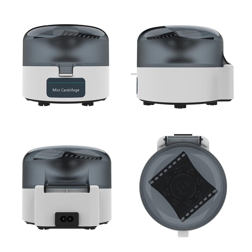 Mini Máquina Centrífuga, Máquina Microcentrífuga De 0,2 Ml/1,5 Ml/2 Ml, Con Rotor 2 En 1, Velocidad Máxima 4000 RPM, Fuerza Centrífuga Relativa 980 Xg, Para Separación De Muestras De Laboratorio