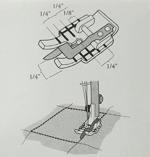 NGOSEW 1/4" Clear Stitch in Ditch Foot para máquinas Viking miniatura 2