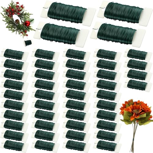 Fil de fer floral de calibre 22 idéal pour créer une structure de couronne de Noël stable
