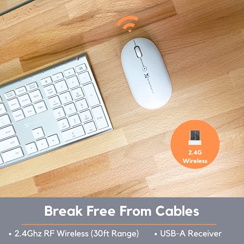X9 2.4G Wireless Mouse - Quiet and Comfortable Computer Mouse with USB Receiver and 3 Adjustable Levels - Cordless Mouse Wireless Mice for Windows Mac PC Notebook Chromebook