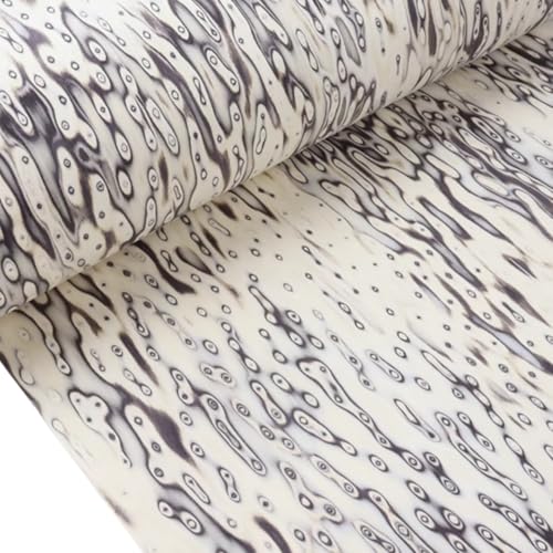 White Ice Bead Technology Wood Veneer - 0.5mm Thick, 2.5x0.58M - Perfect for Furniture, Home Decor, Walls, & Auto Interiors