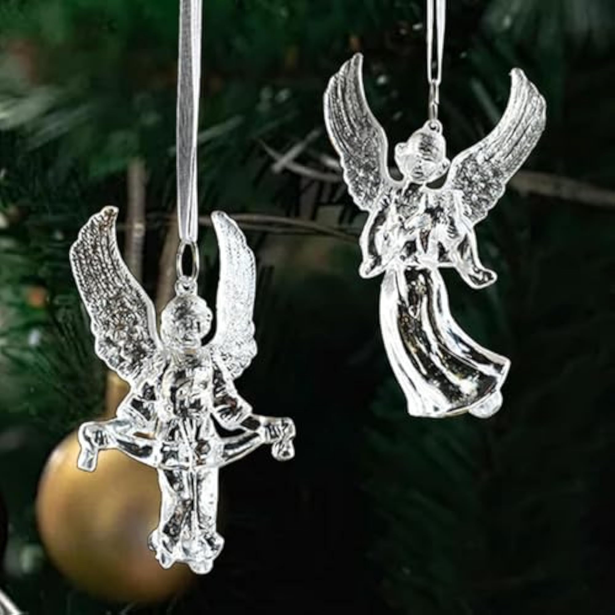 2 Pieces Christmas Tree Acrylic Pendant for Party Celebration