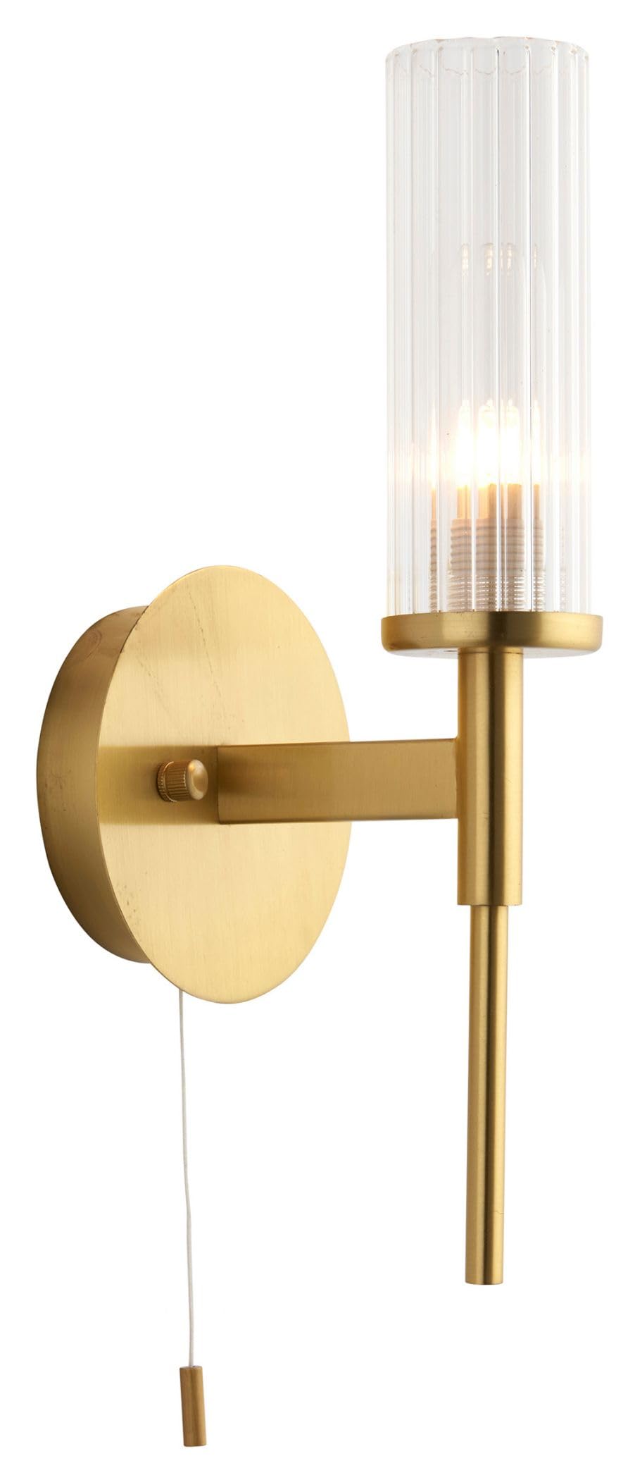 Endon Satin Brass/Gold 96163 Talo Wall Light, Ip44,