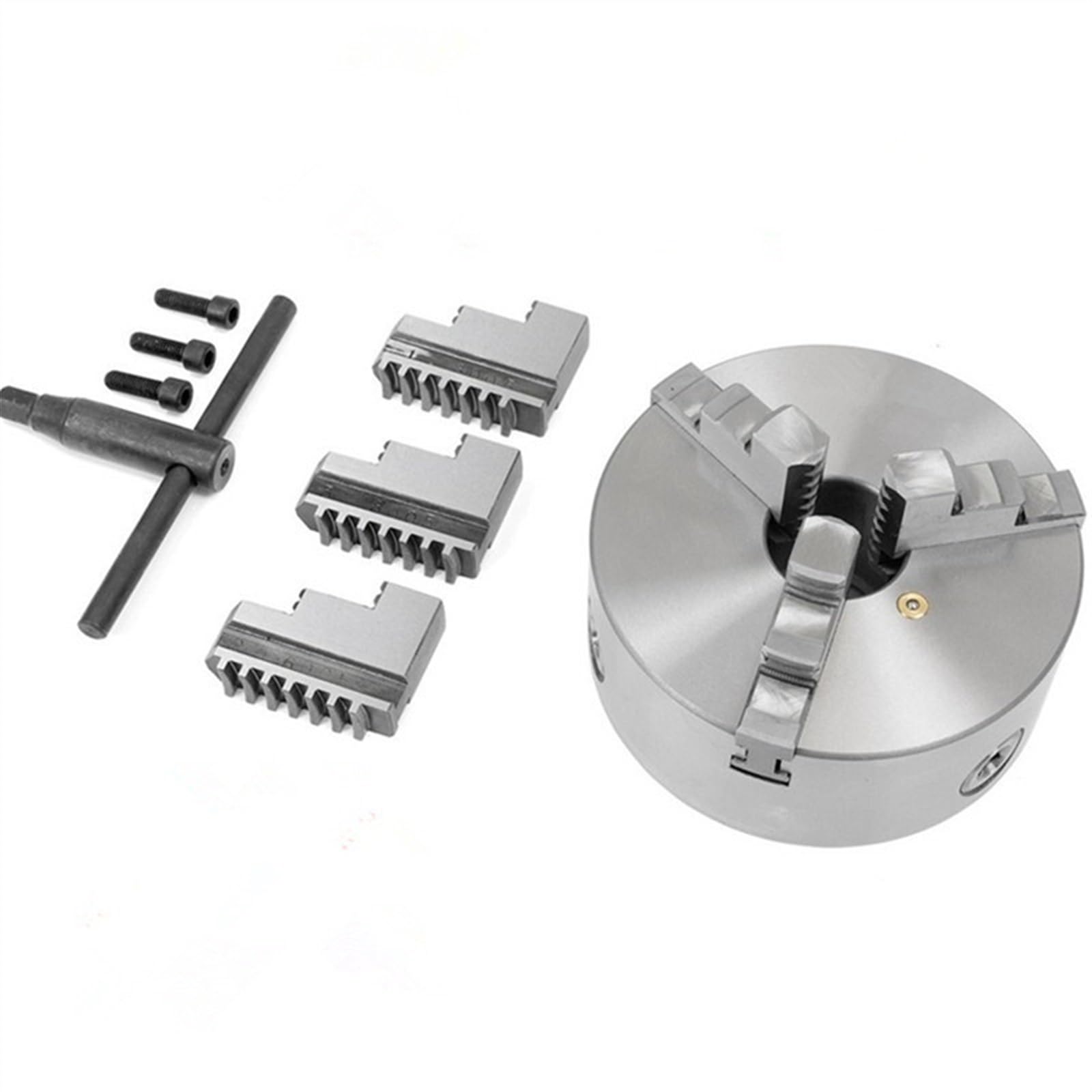 K11-160 3 Jaw Lathe Chuck Self-centering 160mm Manual Type Hardened Steel For Small Bench