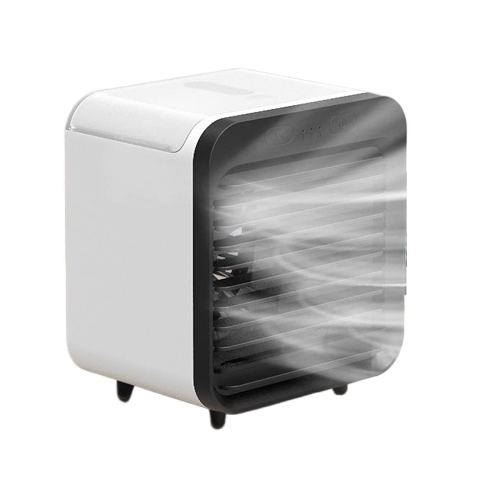 Mini Condizionatore d'Aria Ventola di Raffreddamento USB Ricaricabile Portatile 3 Ingranaggi ad Aria da Tavolo for Ufficio Flusso D’aria Comfort Brezza Rinfrescante(Black)