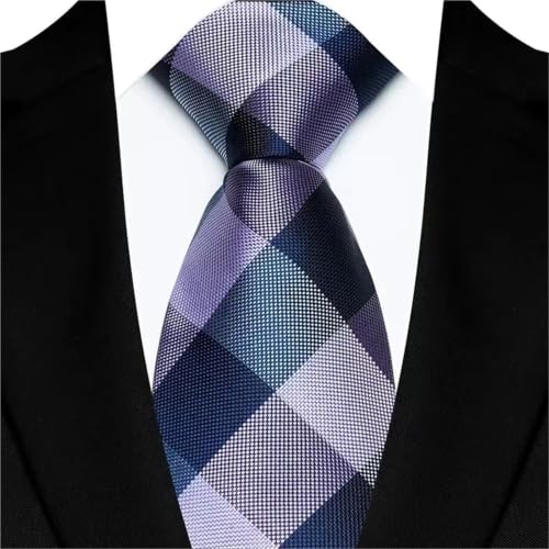 Cravate homme business en jacquard tissé classique de 8cm à motifs carreaux