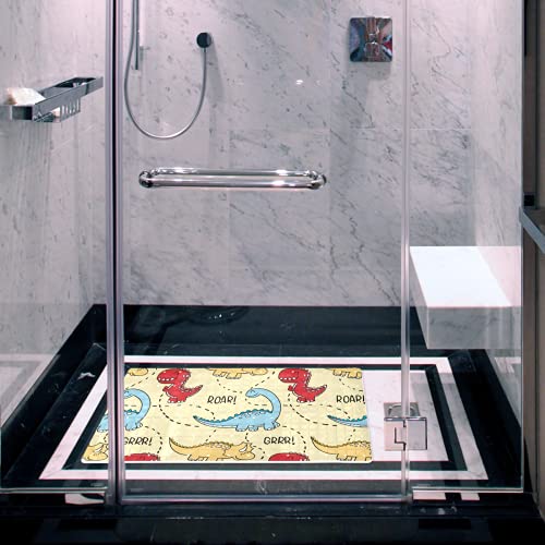 Tapis de bain dinosaure antidérapant et sain pour la douche