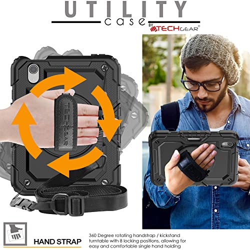 TECHGEAR Utility Case for iPad Mini 7/6 (8.3", 2024 7th Gen / 2021 6th Gen) Heavy Duty Rugged with 360° Stand - Image 4