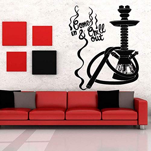 57X68Cm Shisha Bar Wandaufkleber Home Decor Schlafzimmer Shisha Bieten Kunst Wandtattoo Wand Vinyl Dekorative Muster…