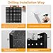 Peg Board, 6PCS Metal Pegboard, Heavy Duty Pegboard Wall Organizer with Frame. Black Pegboard for Walls, Garage, Workbench, Craft Room Tool Organization, Metal Pegboard Panels 12in*12in