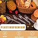 Plastikgabel 100 Stück | Plastikbesteck Plastikgabeln | Mehrweg & Robust Plastik Gabel | 12cm Kuchengabeln Plastik | Spülmaschinenbeständig gemäß