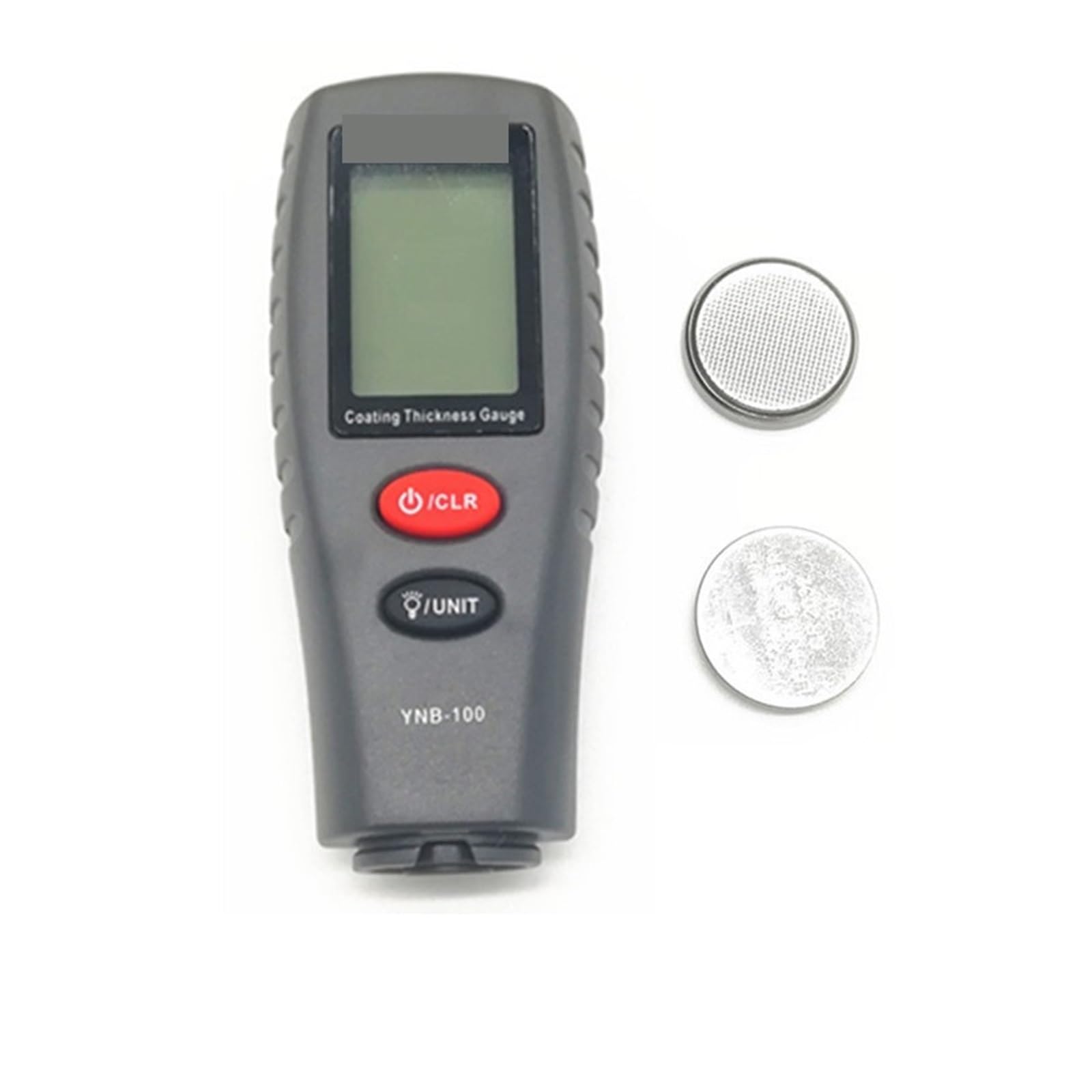 Dickenmessgerät, 20ps Digital Mini Schichtdickenmessgerät Autolack Dicke Meter Lackdicke Tester Mit Hintergrundbeleuchtung YNB-100(Grey with battery)