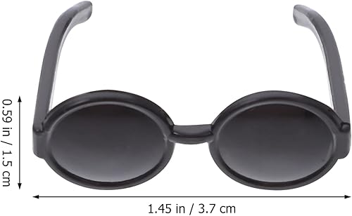 Miniatura 2 de TOYANDONA 40 lentes de muñeca, lentes de muñeca en miniatura, accesorios de disfraz para manualidades en casa de muñecas (negro y rosa)