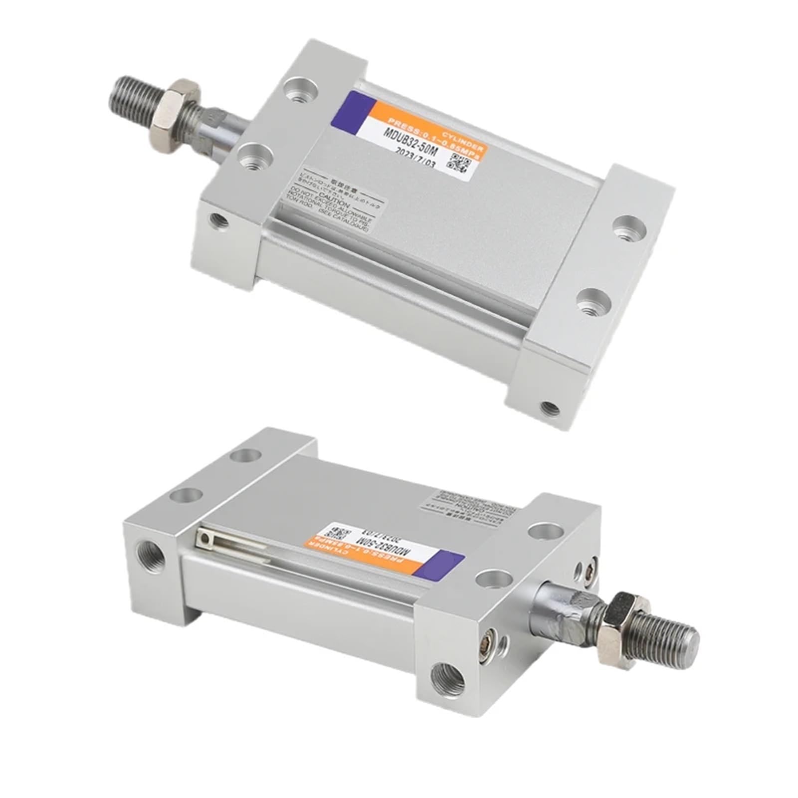 Cylindre plat pneumatique MUB50 tige de piston elliptique type SMC MUB50-5DMZ